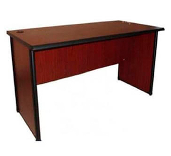 Office Table Melamine Woodgrain Cherry Finish