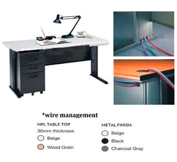 Office Table in HPL beige laminated table...